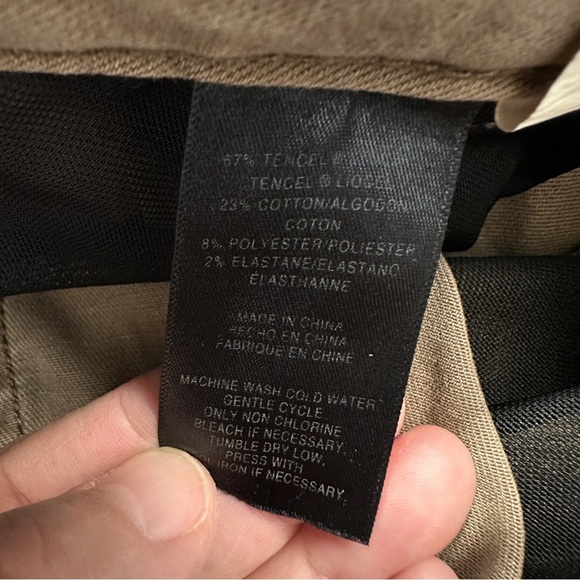 Jones New York Lexington Straight jeans, size 14, tan, stretch, office, date - Picture 8 of 12